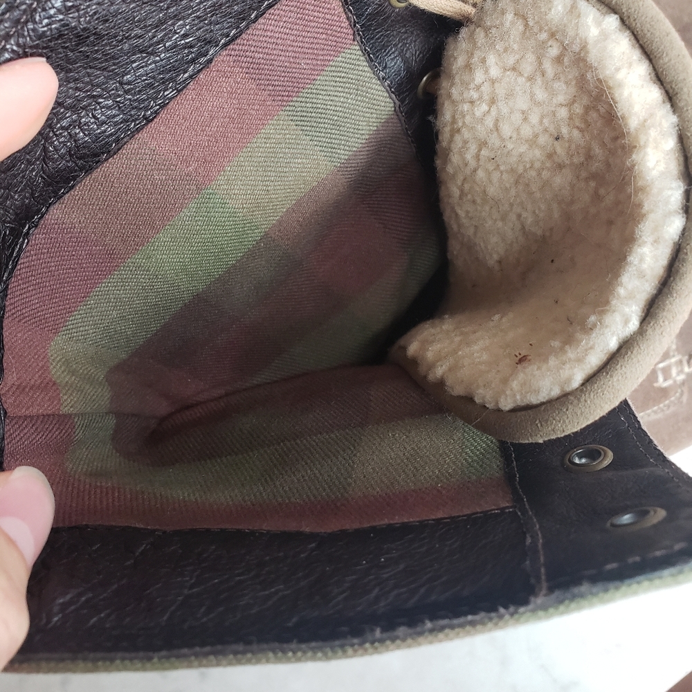 Mens ugg via maggio suede plaid fold over moc boots size 13 brown - Picture 8 of 16
